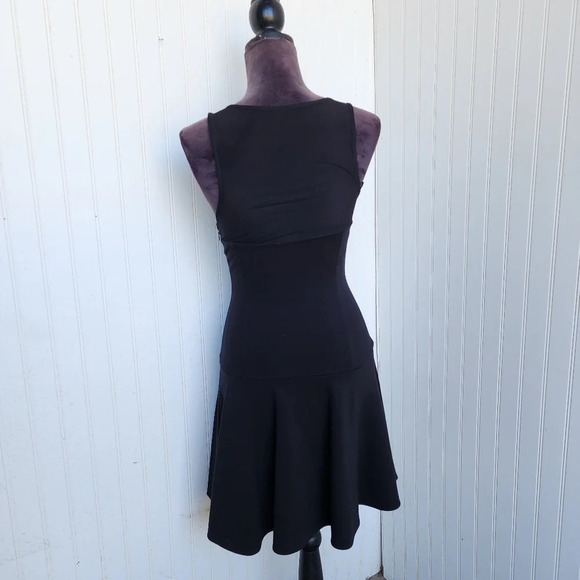 Express Stretch Dress Black Mesh Top Jewels Sleveless Women's Rayon Sz 4 - Picture 8 of 16